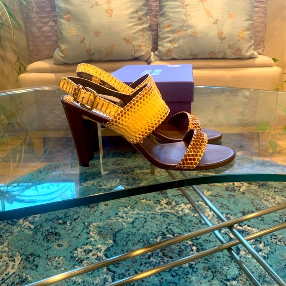 ✨Stuart Weitzman✨Bander Rocco’s Mali Snake & Leather Sandal - Picture 4 of 11